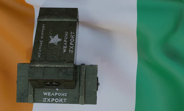 Wsparcie Broni Wybrzeże Kości Słoniowej Pakiet Pomocy Wojskowej Dostawa Broni — Zdjęcie stockowe