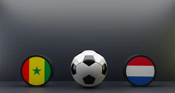 Чемпионат Мира Футболу 2022 Камерун Франция Флаг Камеруна Франции Футбол — стоковое фото