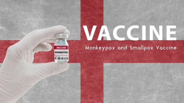 Вакцина Обезьянья Оспа Оспа Пандемический Вирус Обезьяньей Оспы Вакцинация Англии — стоковое фото