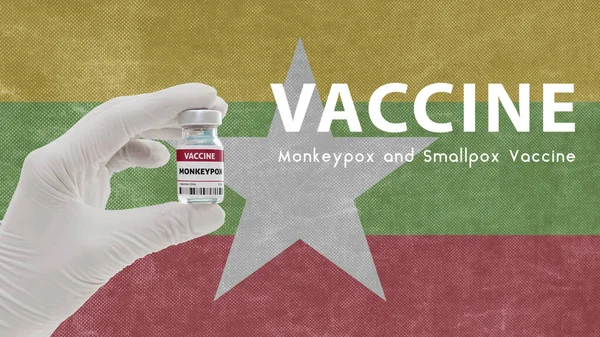 Impfung Monkeypox Und Pocken Affenpocken Pandemie Virus Impfung Myanmar Gegen — Stockfoto
