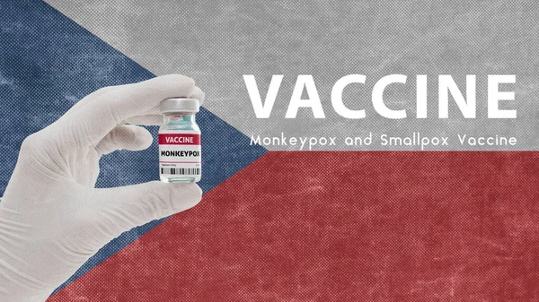 Impfung Monkeypocken Und Pocken Affenpocken Pandemie Virus Impfung Tschechien Gegen — Stockfoto