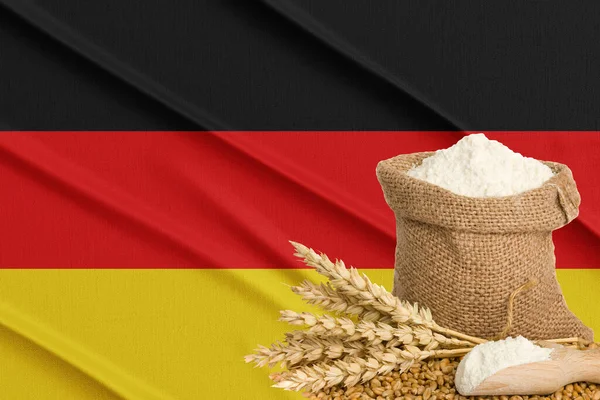 Deutschland Getreidekrise Konzept Globale Hungerkrise Auf Dem Hintergrund Flagge Deutschland — Stockfoto
