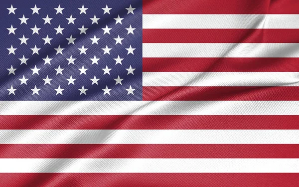 Bandera Nacional Usa Bandera Usa Bandera Tela Usa Trabajo Imagen — Foto de Stock