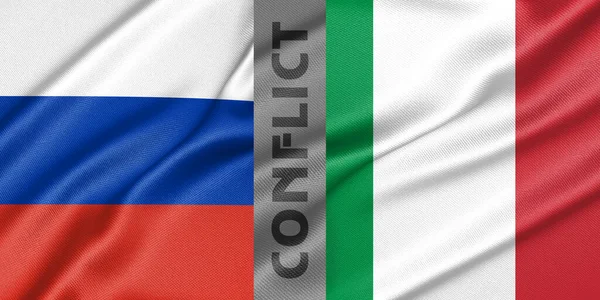 러시아와 이탈리아 러시아 대이탈리아 러시아의 러시아와 이탈리아의 이미지 — 스톡 사진