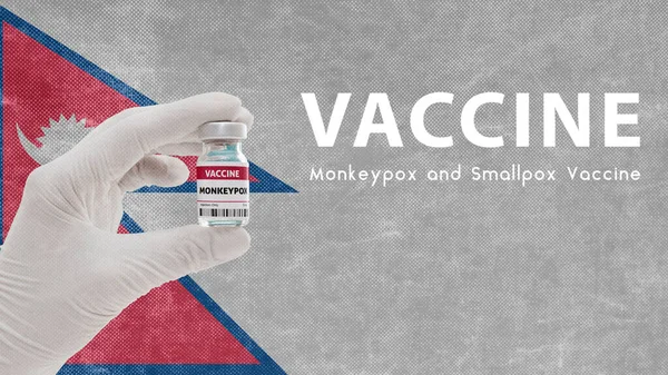 Вакцина Обезьянья Оспа Оспа Пандемический Вирус Обезьяньей Оспы Вакцинация Непале — стоковое фото