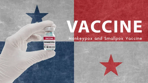 天然痘や天然痘のワクチン 天然痘のパンデミックウイルス 天然痘のためのパナマでの予防接種画像はノイズ 粒度と圧縮の成果を持っています — ストック写真