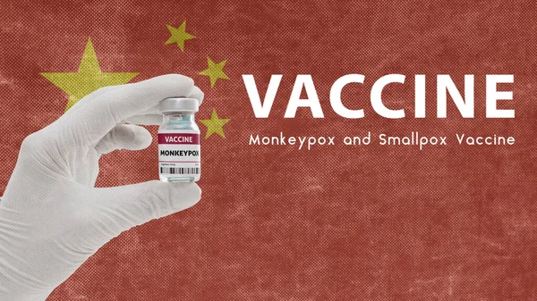 天然痘や天然痘のワクチン 天然痘のパンデミックウイルス 天然痘の中国での予防接種画像はノイズ 粒度と圧縮の成果を持っています — ストック写真