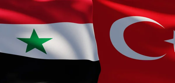 Syria Indyk Flaga Syria Indyk Flaga Prace Obraz — Zdjęcie stockowe