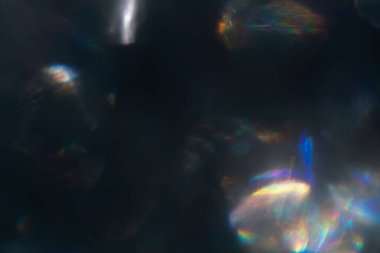 Parıltı etkisinin dokusu, renkli objeler.