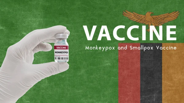 Impfung Monkeypox Und Pocken Affenpocken Pandemie Virus Impfung Sambia Gegen — Stockfoto