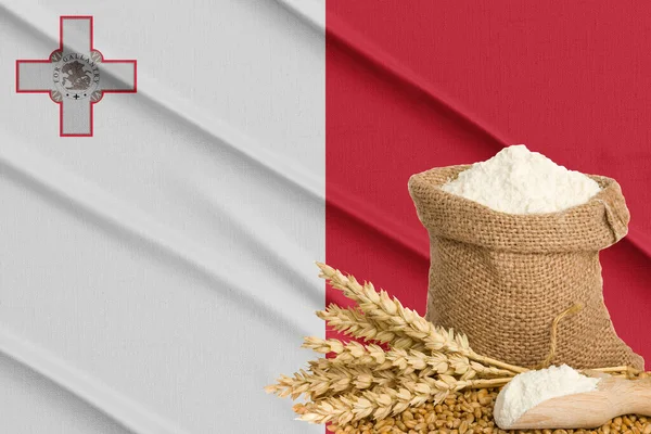 Мальтійська Криза Зерна Глобальна Криза Голоду Задньому Плані Мальтійське Пшеничне — стокове фото