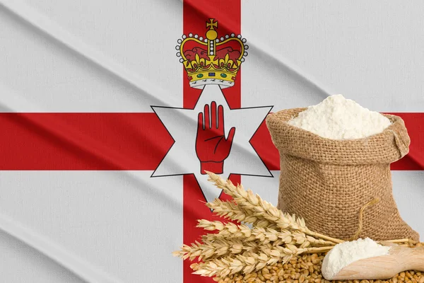 Northern Ireland Grain Crisis Concept Global Hunger Crisis Background Flag — Fotografia de Stock