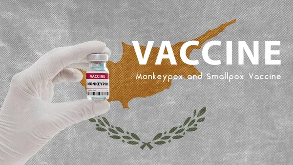 Vakcina Monkeypox Himlő Majomhimlő Világjárvány Vírus Vakcinázás Cipruson Monkeypox Image — Stock Fotó