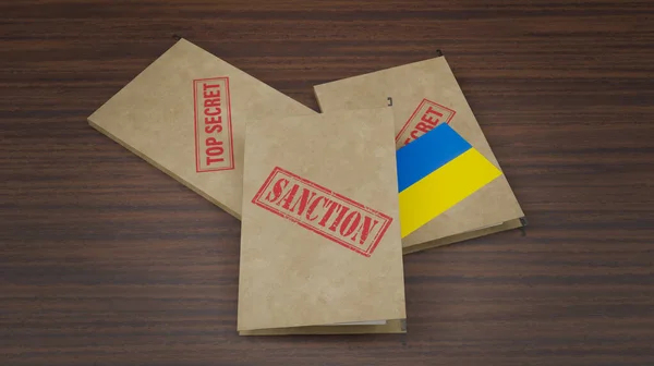 New Package Sanctions Ukraine Sanctions Ukraine Folder Top Secret Documents — ストック写真