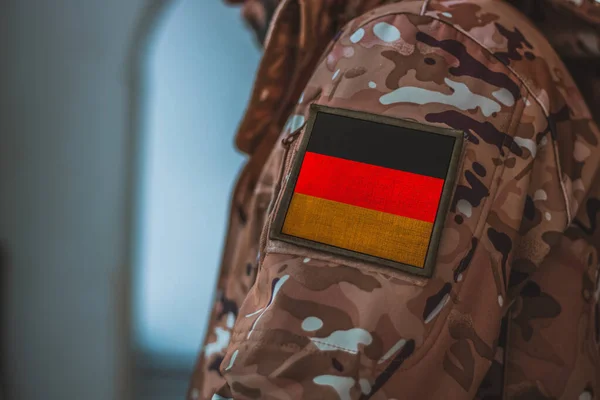 Germany Soldier Soldier Flag Germany Germany Flag Military Uniform Camouflage — Stock Fotó