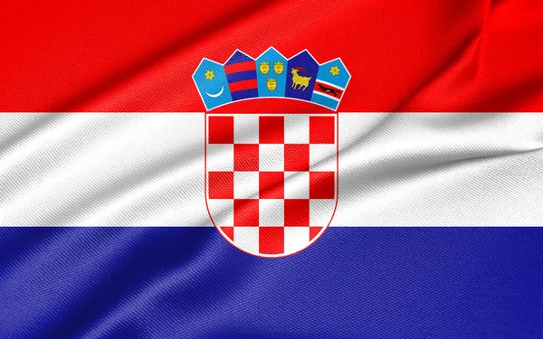 National Flag Croatia Croatia Flag Fabric Flag Croatia Work Image — Φωτογραφία Αρχείου