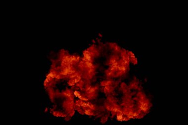 Siyah arkaplanda yangın