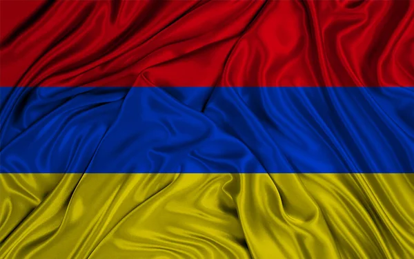 Flaga Narodowa Armenia Flaga Armenii Flaga Tkaniny Armenia Prace Obraz — Zdjęcie stockowe