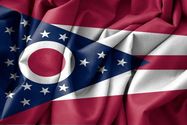Ohio Flag, USA State Flag Ohio, fabric flag Ohio, 3D work and 3D image