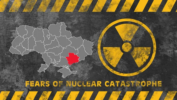 Real Risk Nuclear Disaster Zaporozhye Region Ukraine Nuclear Danger War — Foto de Stock
