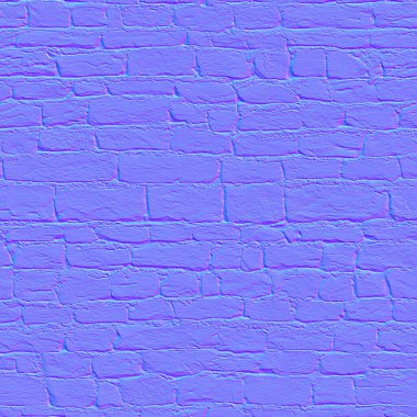 Normal map texture Bricks, texture mapping Normal