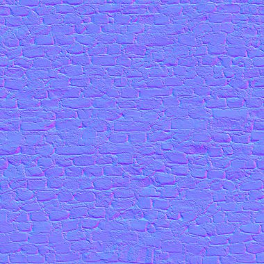 Normal map texture Bricks, texture mapping Normal