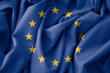 Europe Flag, EU flag, fabric flag European Union, 3D work and 3D image