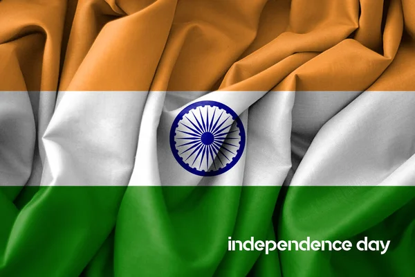 Ινδική Ανεξαρτησία Ευτυχισμένη Ημέρα Ανεξαρτησίας Στην Ινδία Σημαία Της Ινδίας — Φωτογραφία Αρχείου