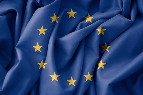 Europe Flag Flag Fabric Flag European Union Work Image — Foto de Stock