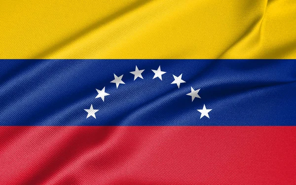 National Flag Venezuela Venezuela Flag Fabric Flag Venezuela Work Image — Stockfoto