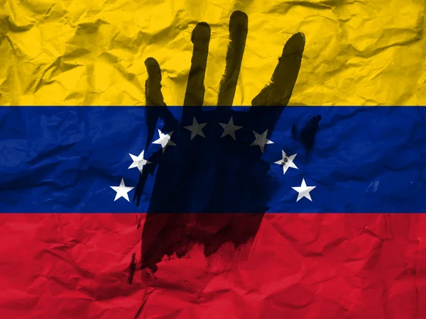 War Venezuela Concept Protest War Stop War Lives Flag Venezuela — Stockfoto
