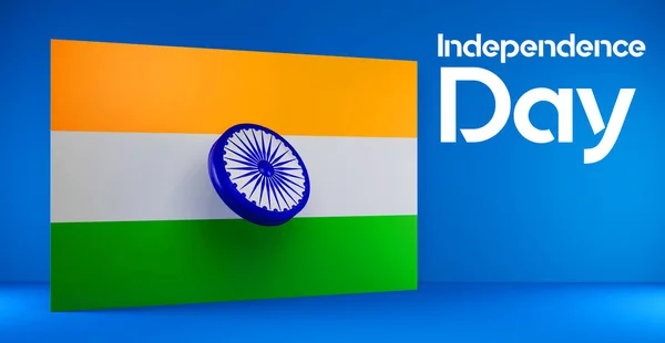Χαρούμενη Ημέρα Ανεξαρτησίας Χαιρετίσματα Από Την Ινδία Εικονογράφηση Και Εργασία — Φωτογραφία Αρχείου