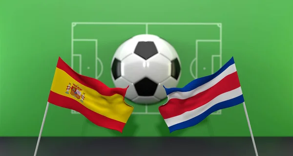 Spain Costa Rica Soccer Match Fifa World Cup Qatar 2022 — Photo