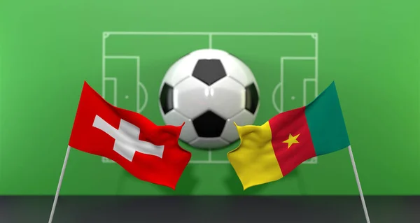Switzerland Cameroon Soccer Match Fifa World Cup Qatar 2022 Blur — Photo
