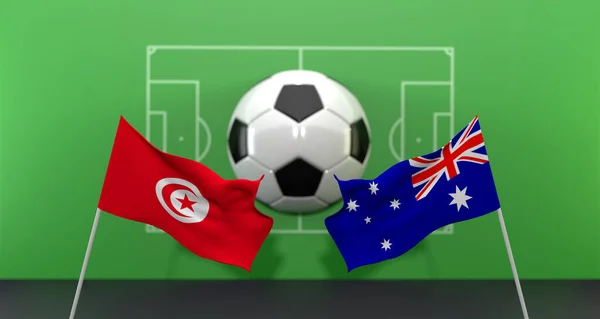 Tunisia Australia Soccer Match Fifa World Cup Qatar 2022 Blur — Foto de Stock