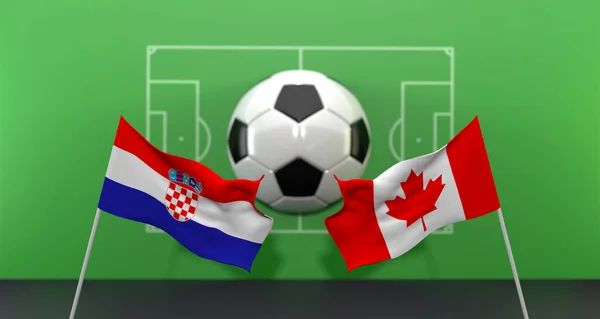 Croatia Canada Soccer Match Fifa World Cup Qatar 2022 Blur — Photo