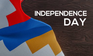 Happy Independence day in Artsakh, Artsakh national holiday, flag Artsakh,  3D work and 3D image