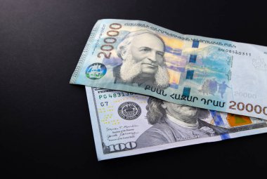 Dram Dollar Conflicts, banknote Dollar and banknote Dram, Dram vs Dollar, Economic crisis