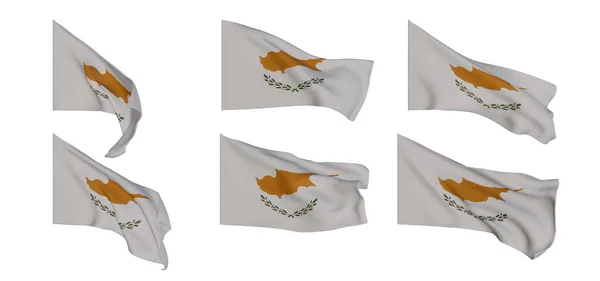 Cyprus Flag Cyprus Flag Collection Flags Different Shaped Flag Set — стокове фото