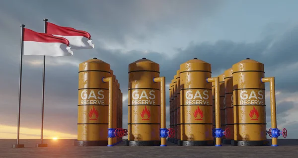 Reserva Gas Mónaco Mónaco Depósito Almacenamiento Gas Tanque Gas Natural — Foto de Stock