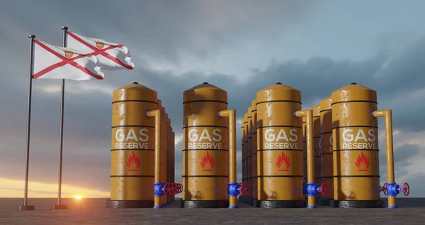 Jersey Gas Reserved Jersey Gas Storage Reservoir Natural Gas Tank — 스톡 사진