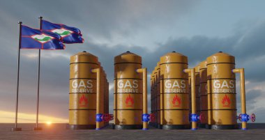 Sint Eustatius gaz rezervi, Sint Eustatius Gas depolama deposu, Sint Eustatius bayraklı doğal gaz deposu Sint Eustatius, gaz yaptırımı, 3D çalışma ve 3D görüntü
