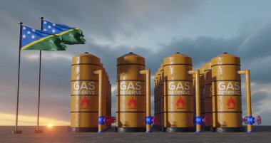 Solomon Adaları gaz rezervi, Solomon Adaları Doğal gaz deposu Solomon Adaları, Solomon Adaları bayraklı doğal gaz deposu, doğalgaz yaptırımı, 3D çalışma ve 3D görüntü