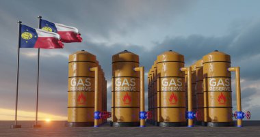 Wake Island gaz rezervleri, Wake Island gaz deposu Wake Island bayrağı taşıyan doğal gaz deposu Wake Adası, gaz yaptırımı, 3D iş ve 3D görüntü