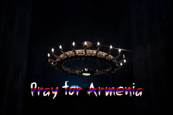 Моліться Вірменію Станьте Вірменією Припиніть Війну Вірменії — стокове фото