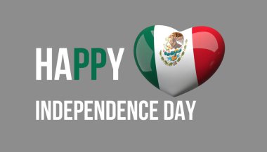 Independence day of Mexico background with elegant fabric flag and typographic, Mexico national holiday with flag Mexico, 3D work and 3D image
