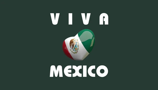 Independence Day Mexico Background Elegant Fabric Flag Typographic Mexico National — Fotografia de Stock