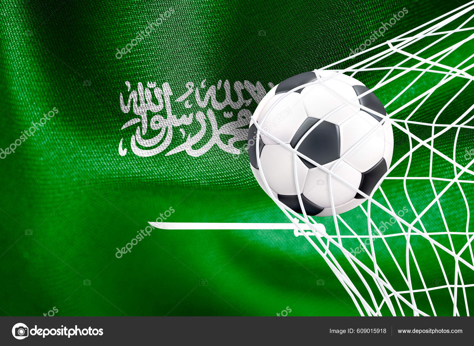 Fifa World Cup 2022 Saudi Arabia National Flag Soccer Ball Stock Photo by ©FlyOfSwallow 609015918