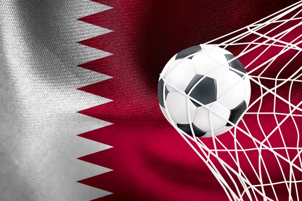 Fifa Copa Del Mundo 2022 Bandera Nacional Qatar Con Una — Foto de Stock