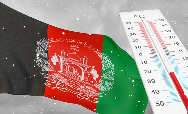 Tél Afganisztánban Súlyos Hideg Negatív Hőmérséklettel Hideg Évszak Afganisztánban Legkegyetlenebb — Stock Fotó